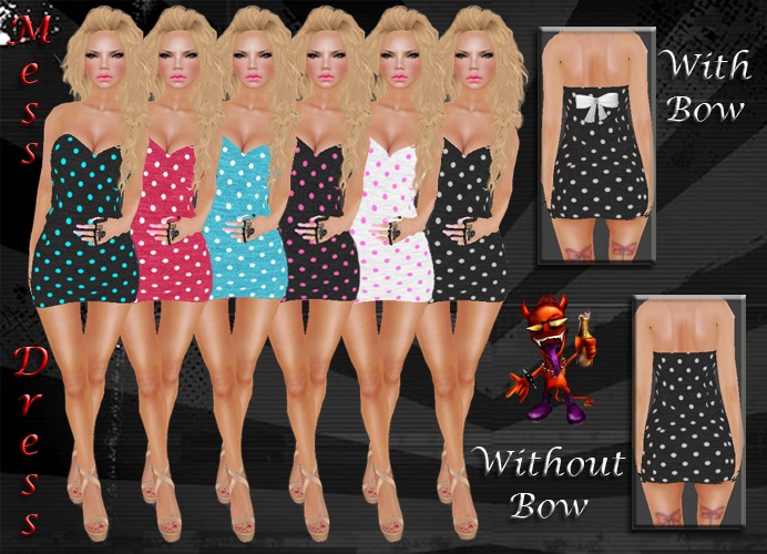 ..::Drunk Devil::..~Polka Dots [FatPack 2]~MESH Strapless Dress