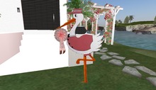 Pink stork for the garden