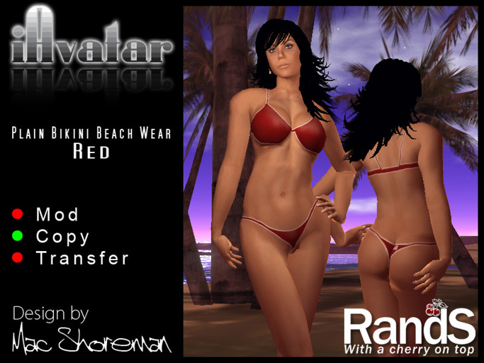 iAvatar Bikini #1 RedWhite Plain