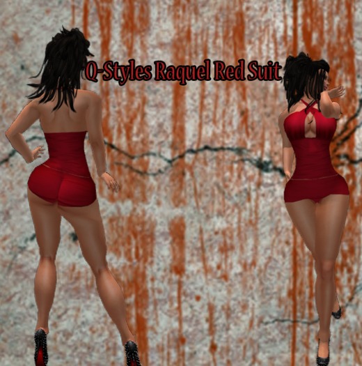 Q-Styles Raquel Red Suit
