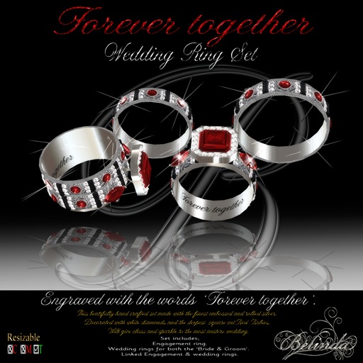 Forever Together - Wedding Rings Set 