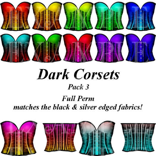 Eternal Creativity ~ Dark corset templates pack 3