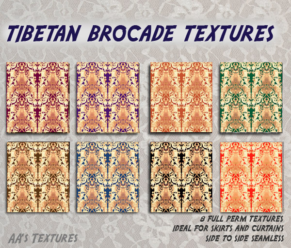 Tibetan Brocade Textures