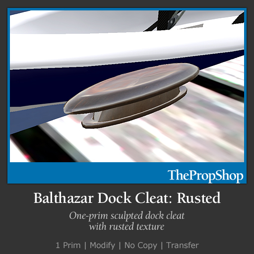 Balthazar Dock Cleat: Rusted