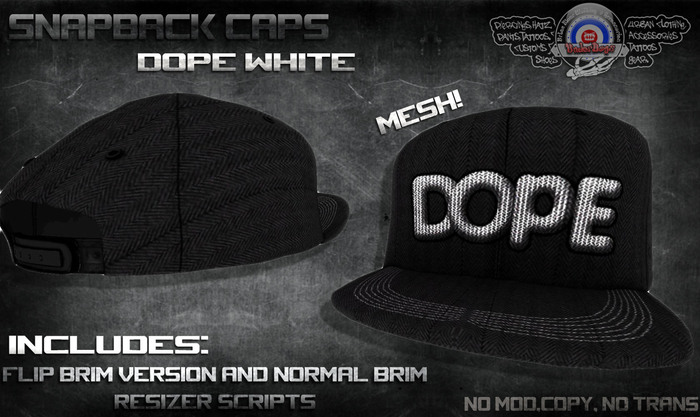 [UnderDogs] - SnapBack - Dope White - MESH (Brim Up/Down)