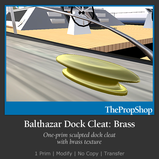 Balthazar Dock Cleat: Brass