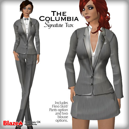 Blaze* Women's Columbia Suit/Tux - Silver (mod/copy vers)