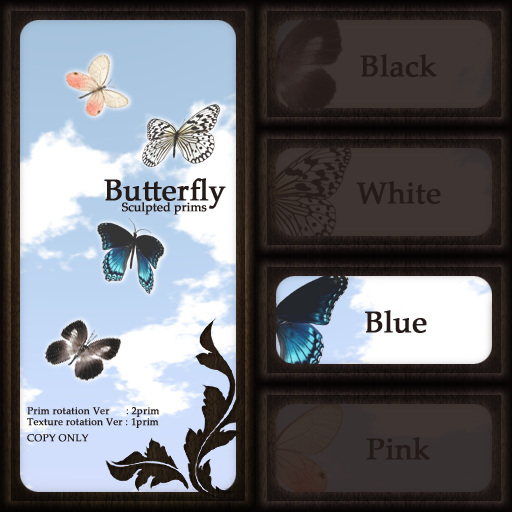 DEJI-MAYA ::  Butterfly Blue  Texture rotation Ver.