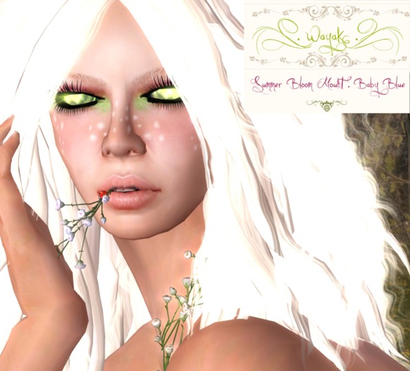[.Wayak'.] Summer Bloom Mouth Piece Baby Blue ..Copy/Mod..