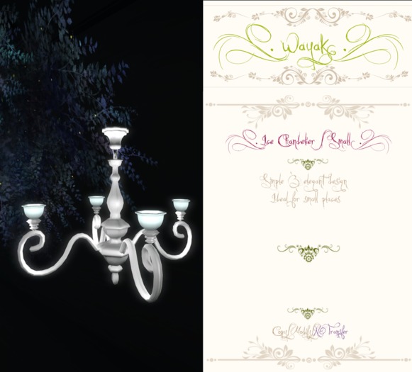 [.Wayak'.] Chandelier Icy Silver Small ..Copy/Mod..