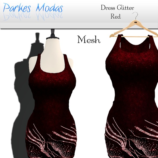 [PM] Dress Glitter Red_Mesh