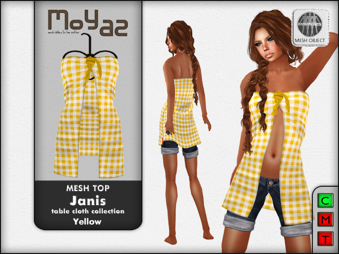 Janis Mesh Top yellow - table cloth