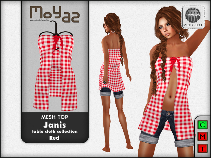 Janis Mesh Top red - table cloth