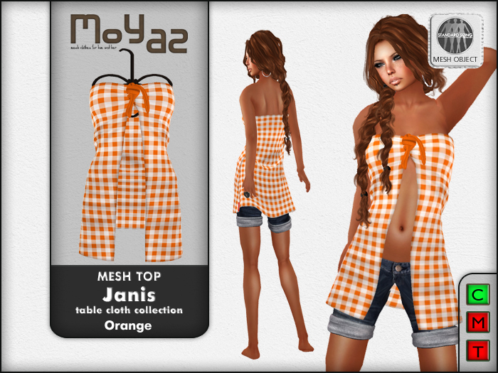 Janis Mesh Top orange - table cloth