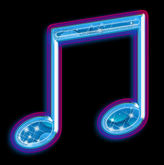 Neon Music Note 1 Soft Glow