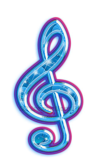 Neon Music Note 3 Soft Glow