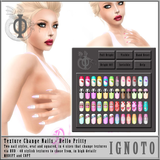 [IGNOTO] Nails Pritty Kitty - Texture Change HUD