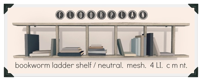 floorplan. - bookworm ladder / neutral [ boxed ]