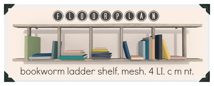 floorplan. - bookworm ladder [ boxed ]