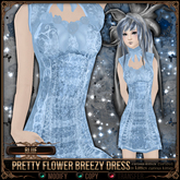 [Mesh] =^.^= Curious Kitties - Pretty Flower Breezy Dress - Blue