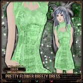 [Mesh] =^.^= Curious Kitties - Pretty Flower Breezy Dress - Green