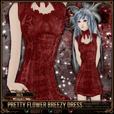 [Mesh] =^.^= Curious Kitties - Pretty Flower Breezy Dress - Red