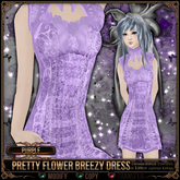 [Mesh] =^.^= Curious Kitties - Pretty Flower Breezy Dress - Purple