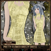 [Mesh] =^.^= Curious Kitties - Pretty Flower Breezy Dress - Yellow