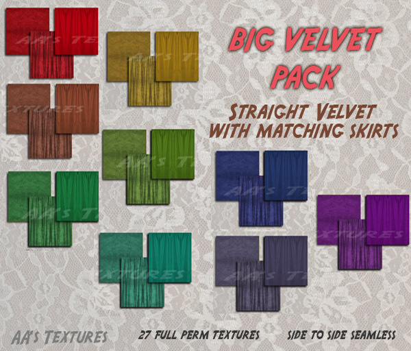 Big Velvet Pack - 27 Textures!