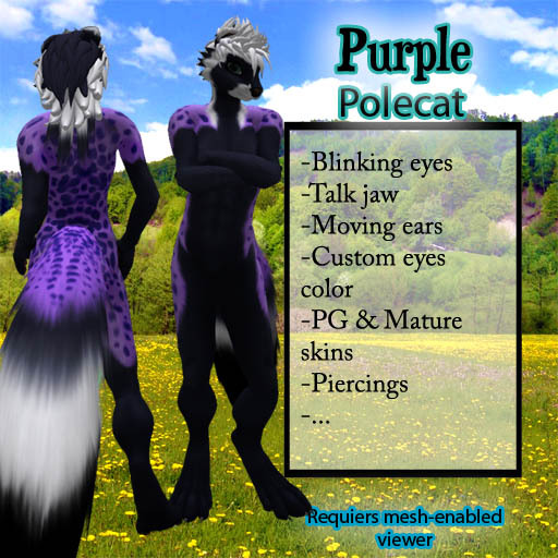 Furry Polecat - Purple