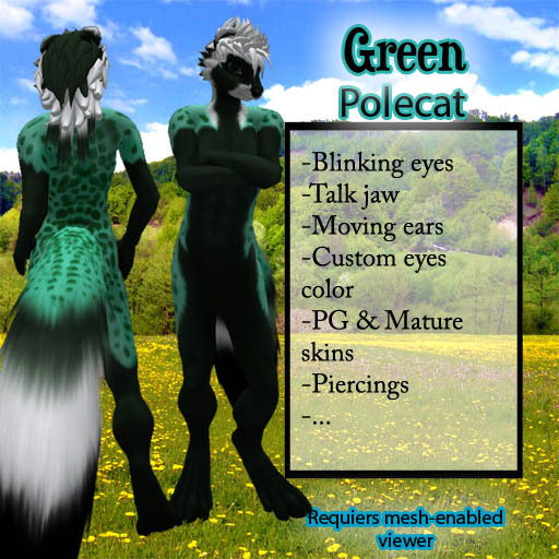 Furry Polecat - Green