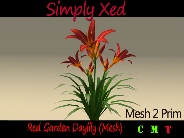 SX Red Garden Daylily (Mesh)