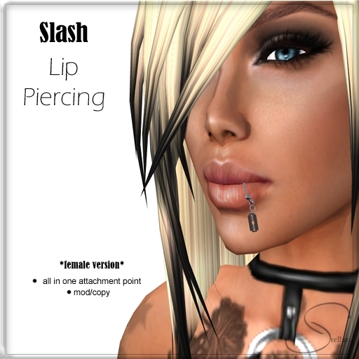 [Stellar] Slash Lip Piercing (female)