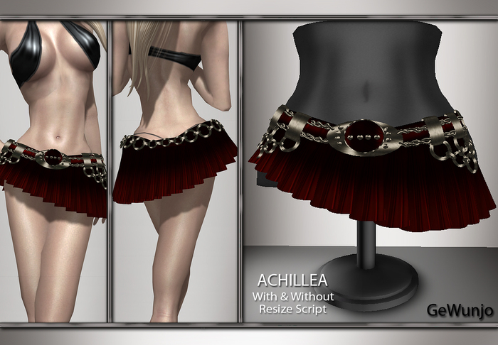 GeWunjo : ACHILLEA red skirt