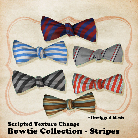 (W) Bow Tie - Striped Fabrics