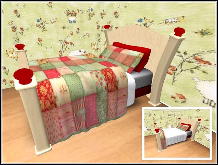 Kids Bed Red - Retracting Quilt
