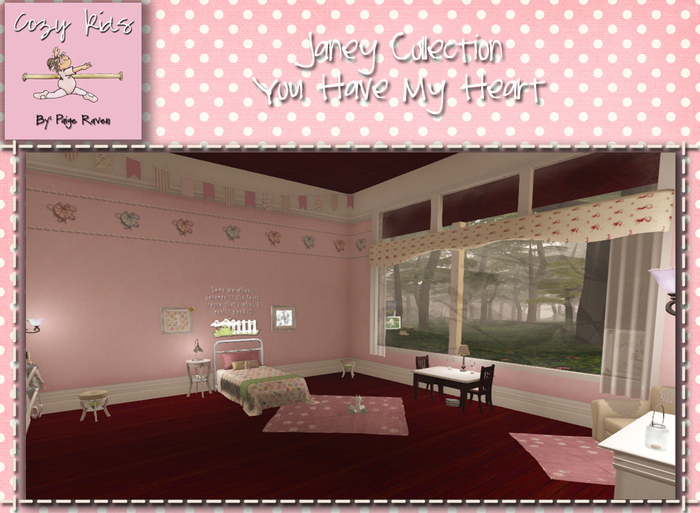 Janey Collection You Have My Heart ~ Complete Bedroom Set