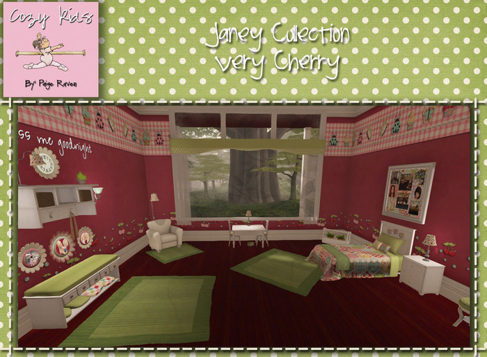 Janey Collection Very Cherry ~ Complete Bedroom Set