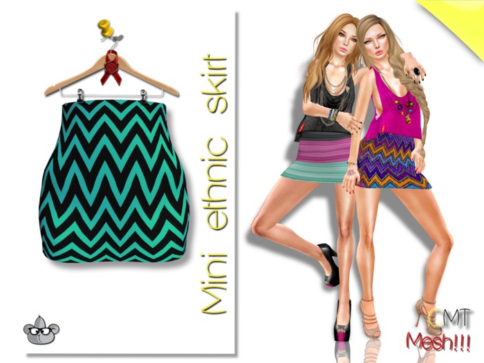 .::[NerdMonkey*Clothes] - [Mini ethnic skirt tk zig]::. 