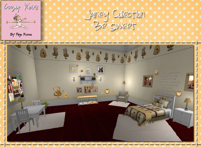 Janey Collection ~ Bee Sweet ~ Complete Bedroom Set