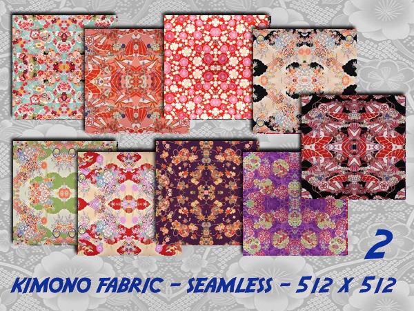 Kimono Brocade Textures Set #2