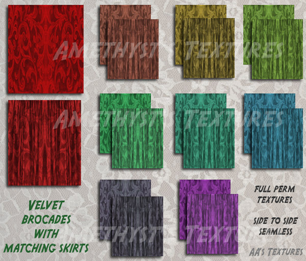 Big Velvet Brocade Color Pack - Seamless