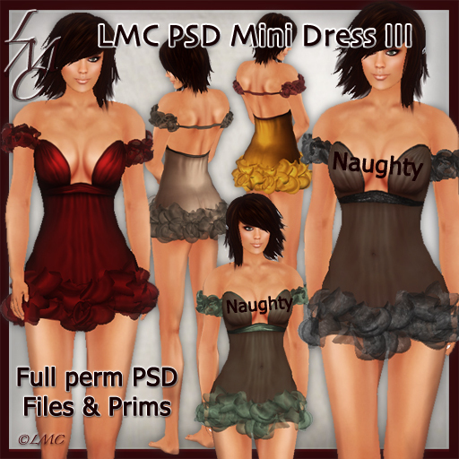 LMC Designer PSD Files & Prims  - Mini Dress Kit III - BOM