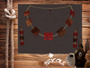Square necklace brown xtreet