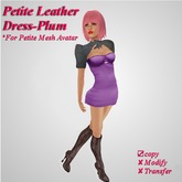 *Angel Rae's* Petite Leather dress-Plum