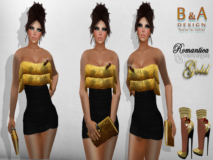 Romantica Dress (GOLD) B&A Design 