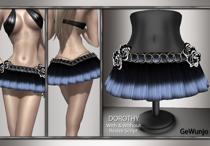 GeWunjo : DOROTHY blue skirt