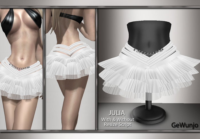 GeWunjo : JULIA white skirt