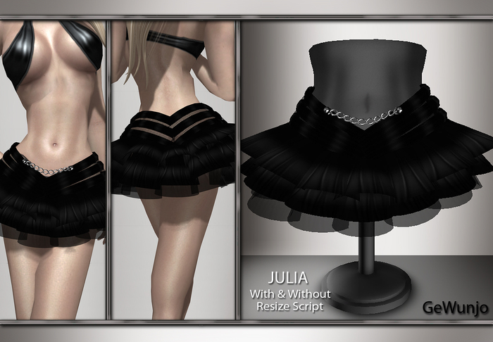 GeWunjo : JULIA black skirt