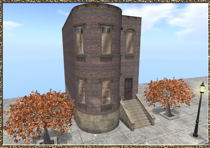 NYC Brownstone Build (Red Tower - red wallpaper)